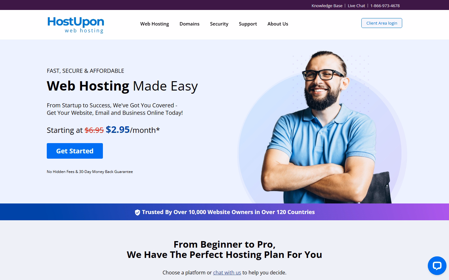 Host Upon homepage screenshot