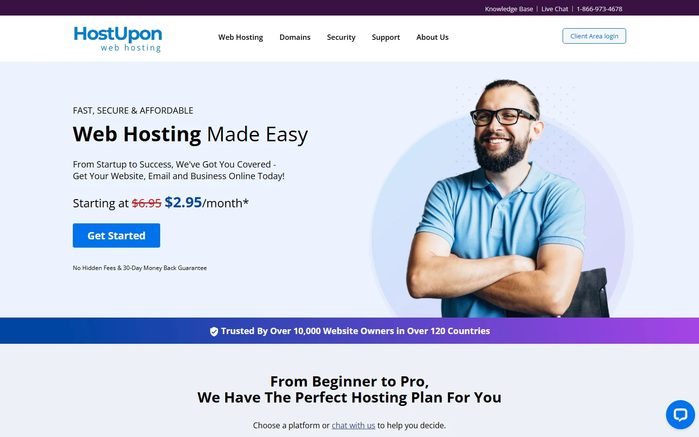 Host Upon homepage screenshot